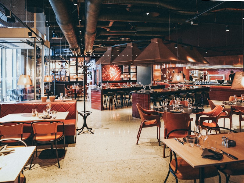 Modern restaurant interior showcasing technology integration